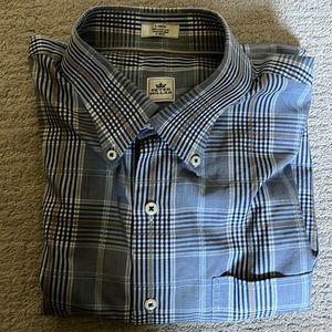 Peter Millar Blue Plaid Dress Shirt
